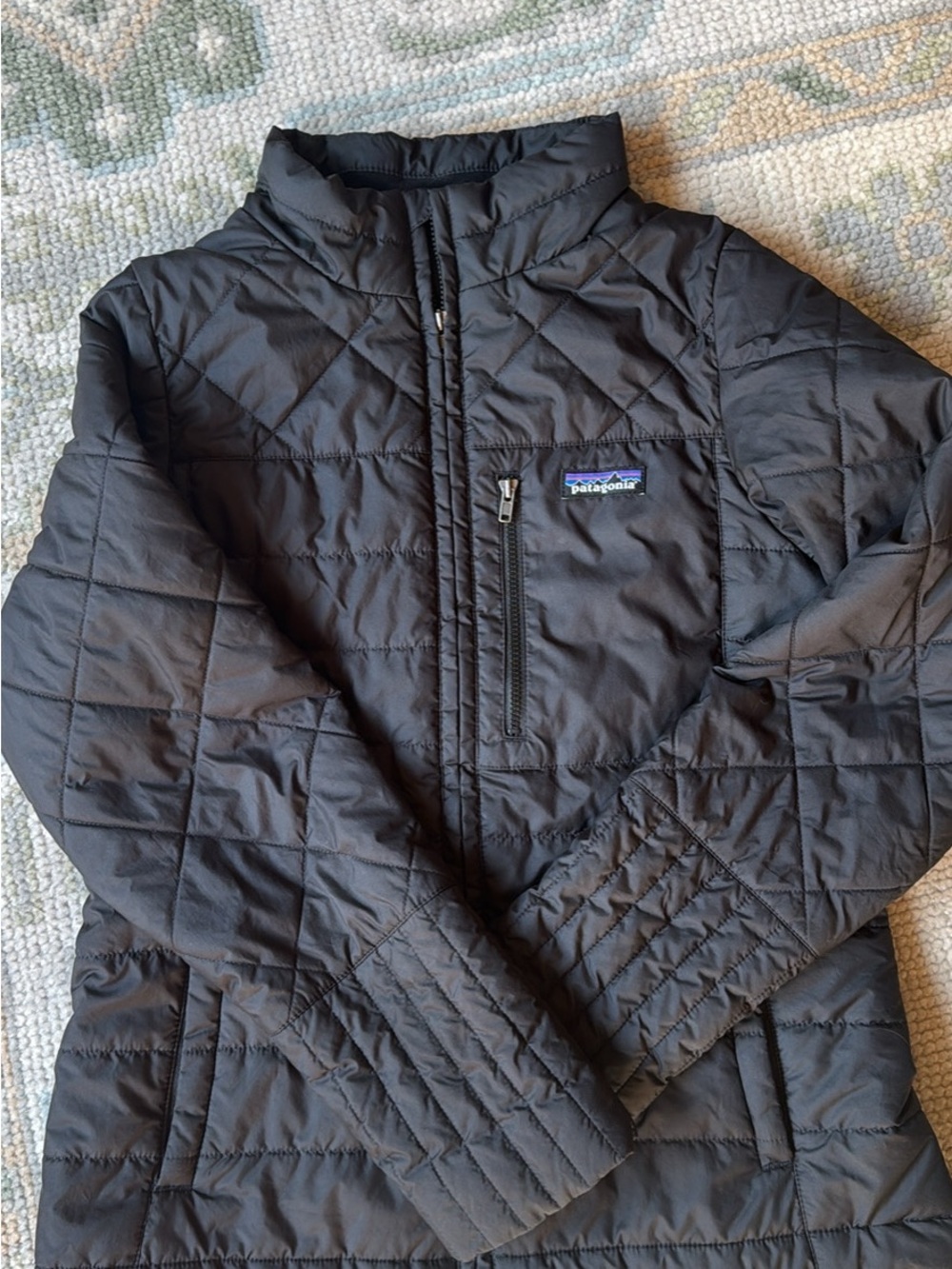Patagonia Black Quilted Kids Puffer Jacket